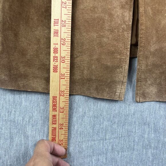 Línea By Louis Dell’Olió 100% Suede Jacket Tan Button Up Size 1X - Picture 10 of 14